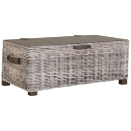 FWStyle Maya Grey Wash Handmade Lift Up Storage Coffee Table - Size: 45 x 120 x 65cm - Brown - Wilko - thumbnail 3