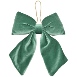 The Seasonal Gift Co Teal Velvet Bow Hanging Decoration 32cm - Size: 29.5 x 22 x 4cm - Wilko - thumbnail 1