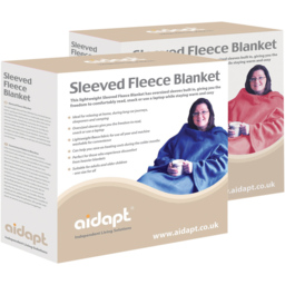 Aidapt Blue Fleece Sleeved Blanket - Size: 340 x 115 x 320cm - Pink - Wilko - thumbnail 5