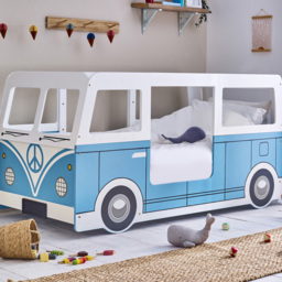 Julian Bowen Campervan Light Blue Bed - Size: Toddler - Wilko