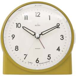 Acctim Arlo Heathland Sweep Alarm Clock - Size: 6 x 11.5 x 11.6cm - Green - Wilko - thumbnail 1