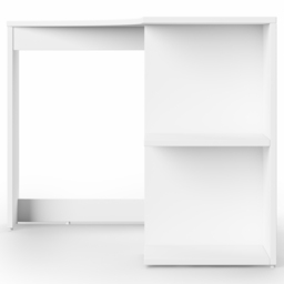 Alphason Chesil 2 Shelf Corner Office Desk White - Size: 75 x 89 x 89cm - Wilko - thumbnail 5