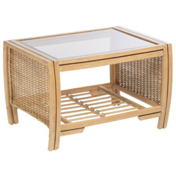 Desser Centurion Natural Rattan Coffee Table - Size: 52 x 73 x 46cm - Cream - Wilko - thumbnail 3