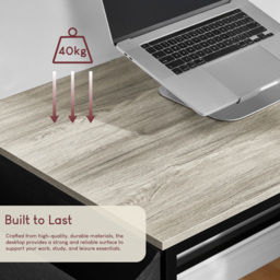 VIDA DESIGNS Brooklyn Grey Large Computer Desk - Wilko - thumbnail 7