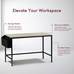 VIDA DESIGNS Brooklyn Grey Large Computer Desk - Wilko - thumbnail 6
