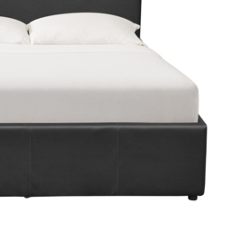 Comfy Living Small Double Black Faux Leather Ottoman Bed Frame with LED - Wilko - thumbnail 5