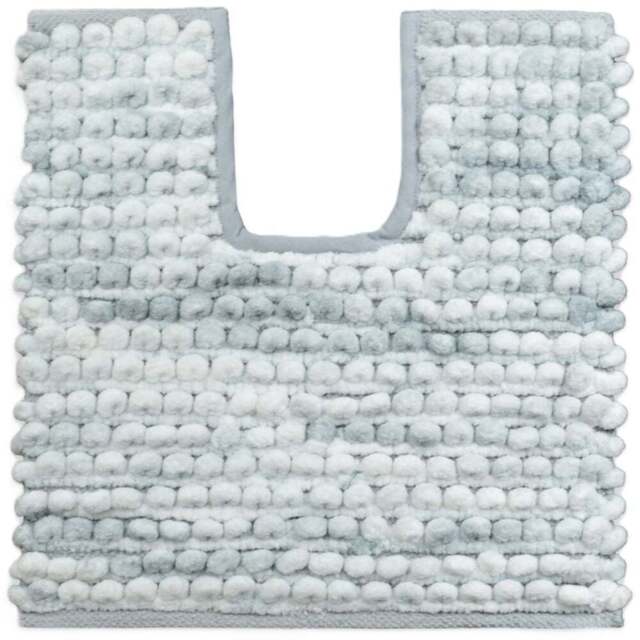 Allure Bath Fashions Grey Marble Effect Chunky Bobble Non Slip Toilet Mat 50 x 50cm - Size: 50 x 50 x 1cm - Wilko - image 1