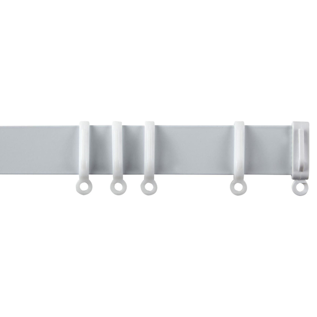 New Edge Blinds 130cm Straight Aluminium White Curtain Track - Wilko - image 1