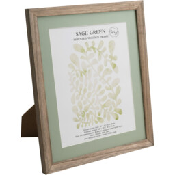 Sage Green Mounted Wooden Photo Frame Green 10 x 8in - The Port. Co Gallery - Wilko - thumbnail 3
