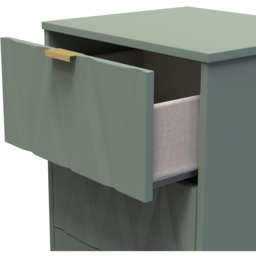 Crowndale Las Vegas 2 Drawer Reed Green Bedside Table Ready Assembled - Wilko - thumbnail 7