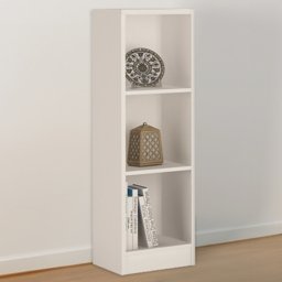 Florence 4 You 3 Shelf Pearl White Medium Narrow Bookcase - Furniture to Go - Wilko
