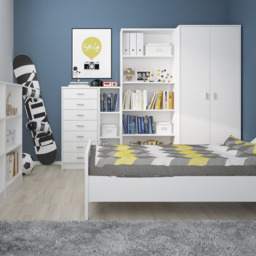 Florence 4 You 3 Shelf Pearl White Medium Narrow Bookcase - Furniture to Go - Wilko - thumbnail 4