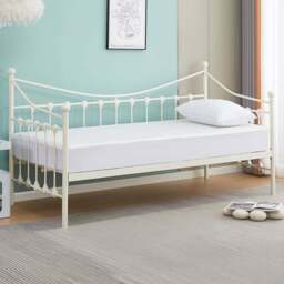 Portland Single White Metal Day Bed without Trundle - Wilko