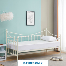 Portland Single White Metal Day Bed without Trundle - Wilko - thumbnail 4