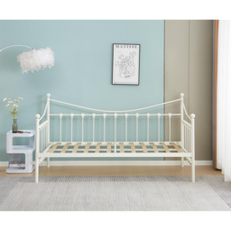 Portland Single White Metal Day Bed without Trundle - Wilko - thumbnail 3