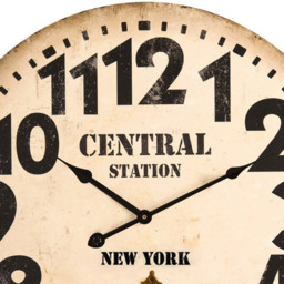 Premier Housewares Vintage Style Round Wall Clock 58cm - Size: 58 x 5 x 58cm - Multi - Wilko - thumbnail 3