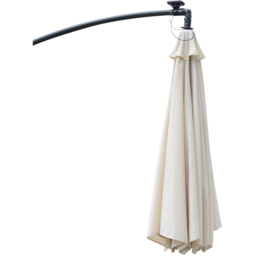 Outsunny Off White Solar LED Crank Handle Cantilever Banana Parasol 3m - Cream - Wilko - thumbnail 4
