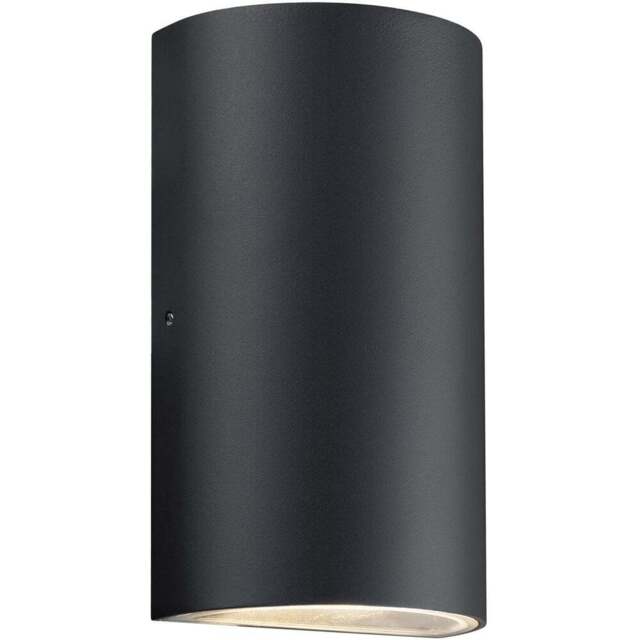 Nordlux Rold Black Round Wall Light - Size: 16 x 9 x 16cm - Wilko - image 1