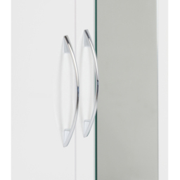 Seconique Nevada 2 Door Single Drawer White Gloss Mirror Wardrobe - Size: 2 Door, Single Drawer - Wilko - thumbnail 6