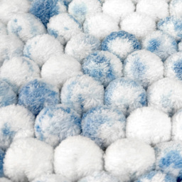 Allure Bath Fashions Luxury Marl Chunky Bobble Blue Bath Mat 50 x 80cm - Size: 50 x 80 x 1cm - Wilko - thumbnail 4