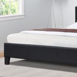Comfy Living Double Black Faux Leather Bed Frame with LED Strip - Wilko - thumbnail 4