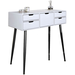 CARME Home Gabriella White and Black Dressing Table - Size: 38 x 48 x 90cm - Wilko - thumbnail 3