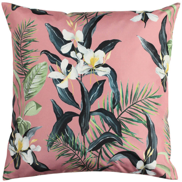 furn. Honolulu Tropical Pink UV and Water-Resistant Outdoor Cushion - Size: 43 x 43cm - Wilko - image 1