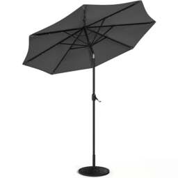 Living and Home Dark Grey Solar LED Garden Parasol with Resin Base 3m - Wilko - thumbnail 4