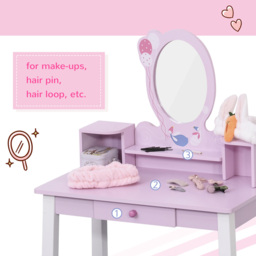 Portland Kids Pink Dressing Table Set - Size: 60 x 34 x 93cm - Wilko - thumbnail 7