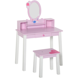 Portland Kids Pink Dressing Table Set - Size: 60 x 34 x 93cm - Wilko - thumbnail 3