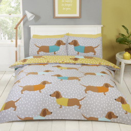Rapport Home Dolly Dachshund Single Multicolour Duvet Cover Set - Blue - Wilko - thumbnail 4