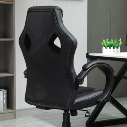 Portland Black High Back Faux Leather Home Gaming Chair - Size: 71 x 61 x 118cm - Wilko - thumbnail 5