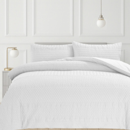 Velosso Double White Paloma Duvet Set - Wilko