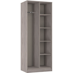 Crowndale Hong Kong 5 Shelf Grey Oak Tall Open Wardrobe Ready Assembled - Size: 197 x 77 x 53cm - Wilko - thumbnail 7
