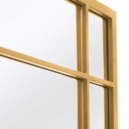 MirrorOutlet The Tabula Gold Metal Window Outdoor Garden Wall Mirror 180 x 90cm - Size: 180 x 90 x 3cm - Wilko - thumbnail 6