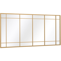 MirrorOutlet The Tabula Gold Metal Window Outdoor Garden Wall Mirror 180 x 90cm - Size: 180 x 90 x 3cm - Wilko - thumbnail 4