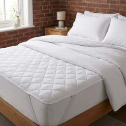 My Home Quilted Mattress Topper  - White/King - Wilko - thumbnail 5