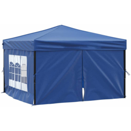 vidaXL 3 x 3m Blue Foldable Party Tent with Sidewalls - Wilko - thumbnail 3