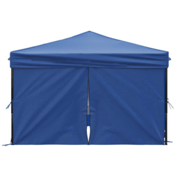 vidaXL 3 x 3m Blue Foldable Party Tent with Sidewalls - Wilko - thumbnail 5