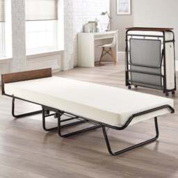 Jay-Be Single Visitor Contract Automatic Folding Bed with Performance e-Fibre Mattress - Black - Wilko - thumbnail 1