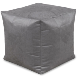 Kaikoo Grey Brushed Faux Suede Cube Bean Bag Chair - Wilko - thumbnail 5