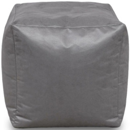 Kaikoo Grey Brushed Faux Suede Cube Bean Bag Chair - Wilko - thumbnail 3