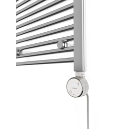 Terma Leo Chrome Electric Towel Rail with MOA Blue Element Upgrade 800 x 500mm - Size: 80 x 50 x 9cm - Silver - Wilko - thumbnail 5