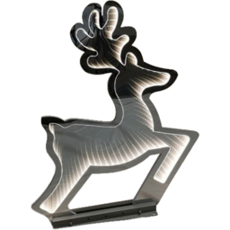 Samuel Alexander Infinity Light Up Leaping Reindeer Christmas Decoration 60cm - Size: 60 x 30 x 30cm - White - Wilko - thumbnail 5