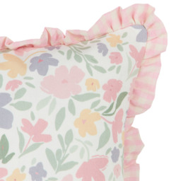 Ayva Floral Ruffle Cushion - Multicolour - Divante - Wilko - thumbnail 3