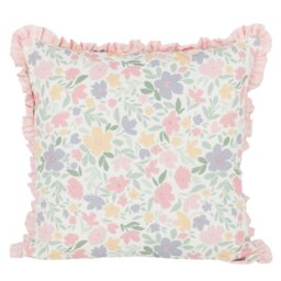 Ayva Floral Ruffle Cushion - Multicolour - Divante - Wilko - thumbnail 1