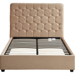 Seconique Madison King Size Fawn Velvet Fabric Bed Frame - Wilko - thumbnail 6