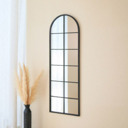 Charles Bentley Bern Black Arch Window Outdoor Wall Mirror 165 x 55cm - Size: 3 x 165 x 55cm - Wilko - thumbnail 7