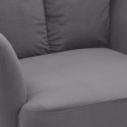 Living and Home Dark Grey Contemporary Upholstered Swivel Armchair - Size: Single - Multi - Wilko - thumbnail 5