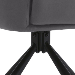 Living and Home Dark Grey Contemporary Upholstered Swivel Armchair - Size: Single - Multi - Wilko - thumbnail 7